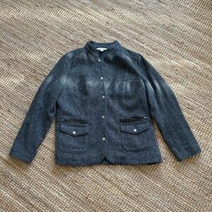 L.L. Bean Women’s Charcoal Snap-Front Wool Blend Jacket